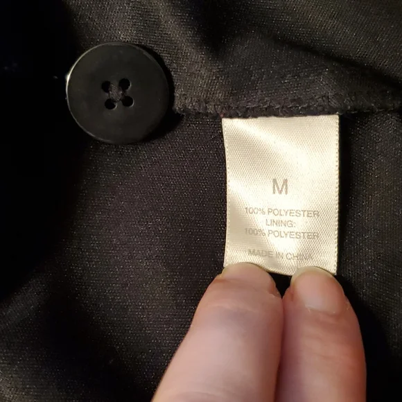 City DKNY black trench coat with hidden button closure - Picture 8 of 8